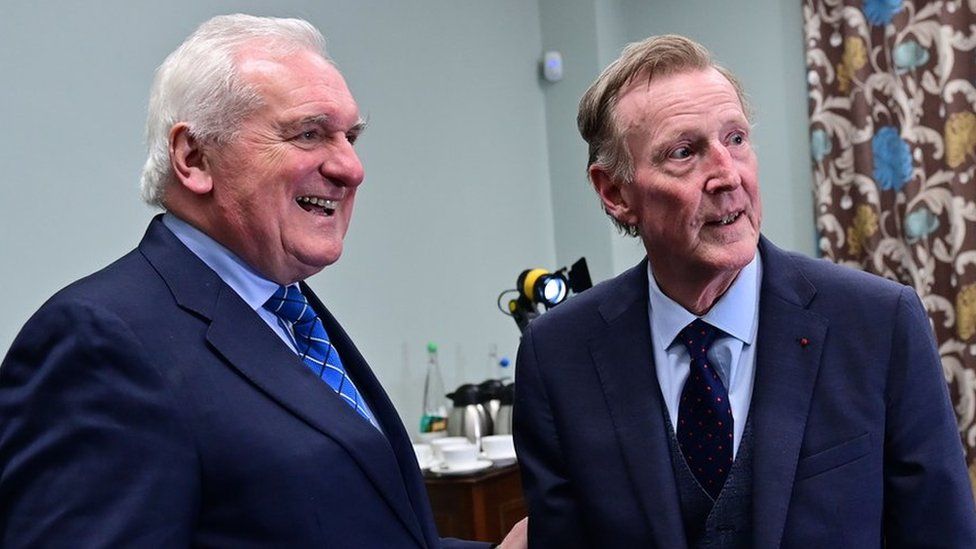 Bertie Ahern with David Trimble