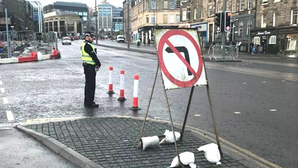 Leith Walk junction with London Road in Edinburgh