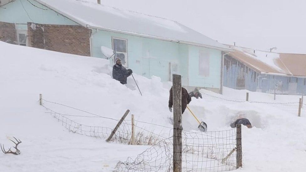 Snow on the Pine Ridge Reservation