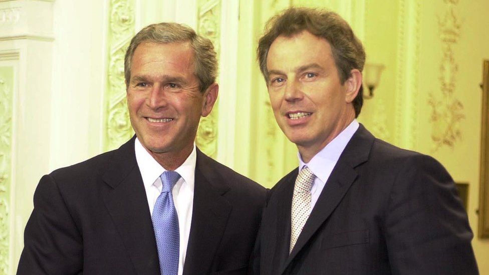 George Bush and Tony Blair