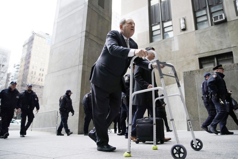 The defense team for disgraced film mogul Harvey Weinstein successfully delayed his sentencing hearing as it pursues a new trial. Photo by John Angelillo/UPI