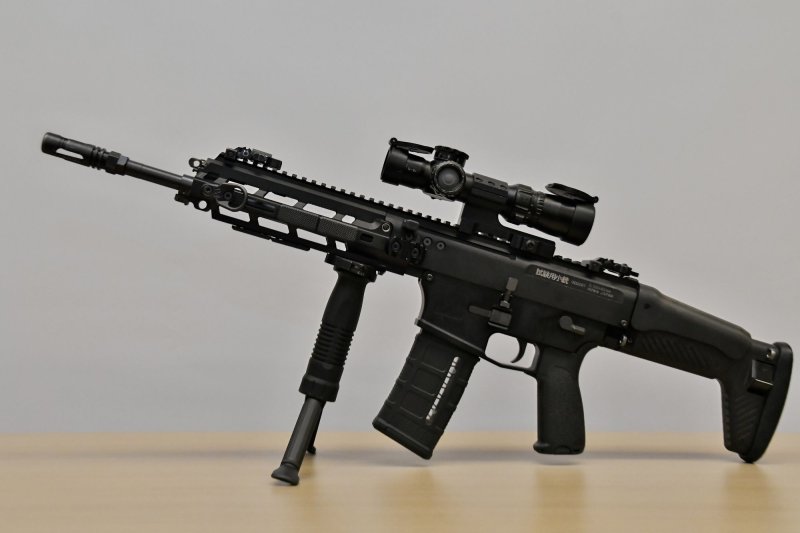 Illinois Gov. J.B. Pritzker signed a bill into law late Tuesday, banning high-powered assault-style weapons (pictured) and large-capacity magazines while also prohibiting most people under age 21 from buying a firearm in the state. File Photo by Keizo Mori/UPI