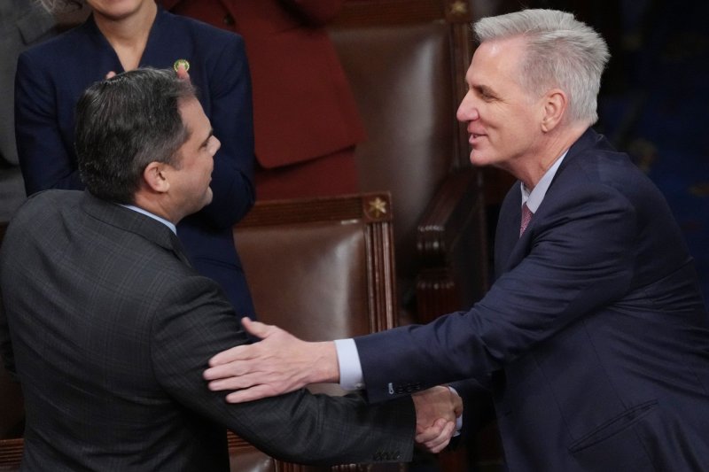 Rep. Kevin McCarthy, R-Calif., continues his bid to be elected speaker of the House amid the longest voting process in 164 years. Photo by Pat Benic/UPI