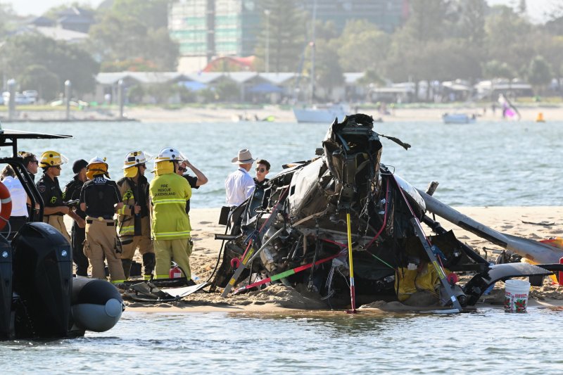 Authorities on Tuesday said two Britons were among the four people who died a day prior in a midair helicopter collision. Photo by Dave Hunt/EPA-EFE