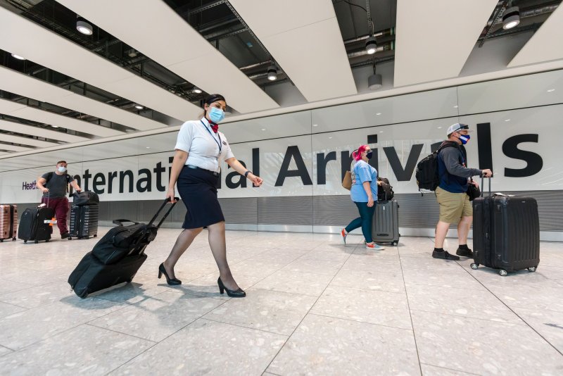 An investigation is under way into a package that was seized at Heathrow Airport in London containing a “small” amount of uranium. File Photo by Vickie Flores/EPA-EFE