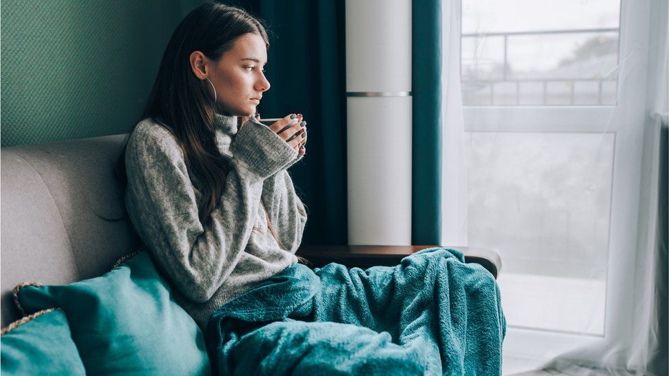 woman in blanket