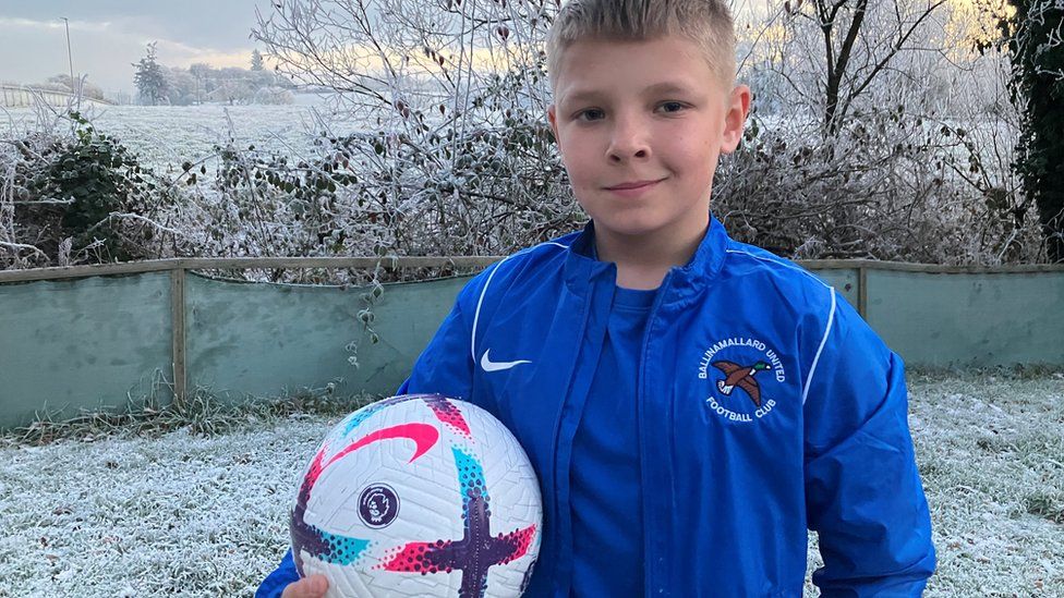 Makar in his Ballinamallard Utd kit