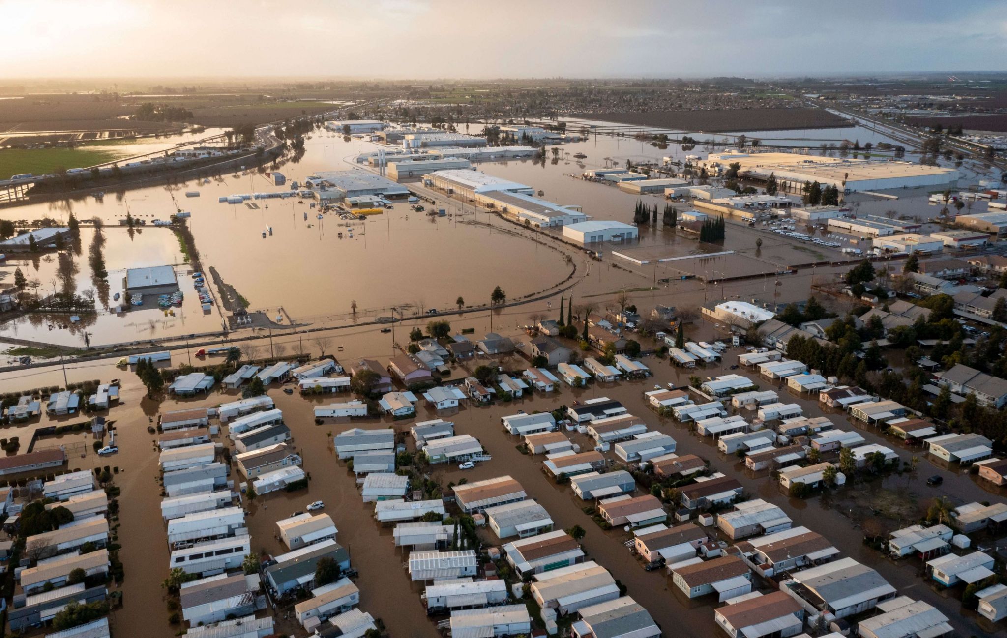 Storm damage in Merced, California