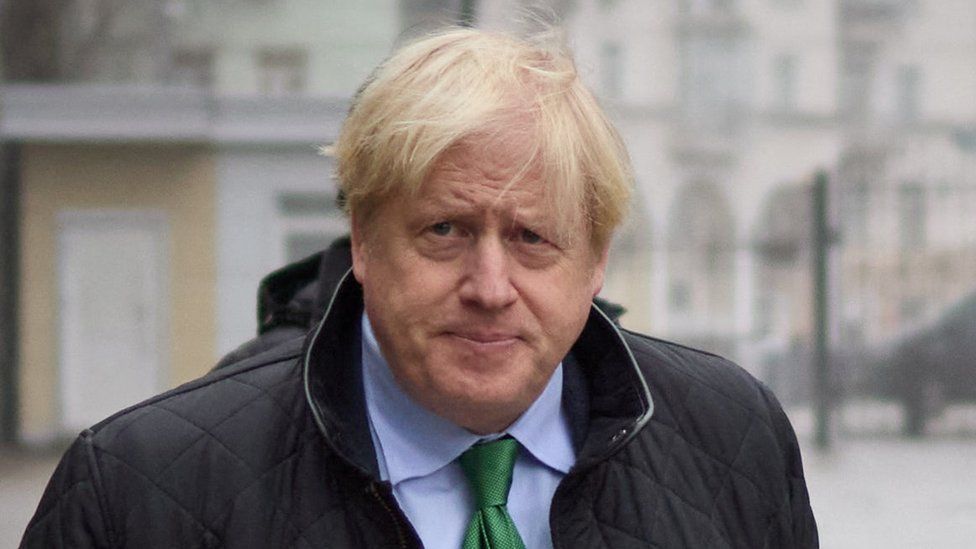 Boris Johnson pictured in Kyiv