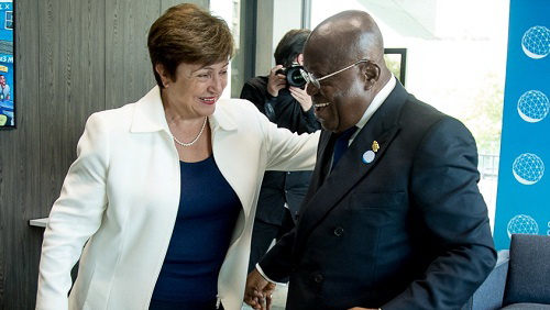 IMF boss with President Akufo-Addo