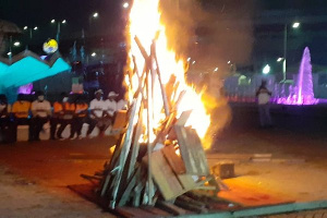 A bonfire was lit at Nkrumah Circle to kickstart the Census Night