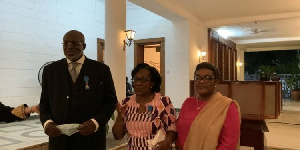 Lillian Osae-Kwapong and Mawuli Ababio have received the French National Order of Merit