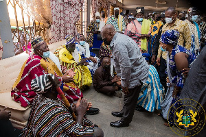 President Akufo-Addo with Naa Bohogu Mahami Abdulai Sheriga