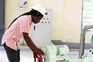 Janet Etornam Kekesi is an operating technician working at the Tsatsadu Generating Station