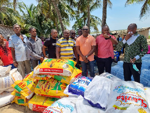 Kwame Sowu has donated relief items to the tidal waves victims of Salakorfe