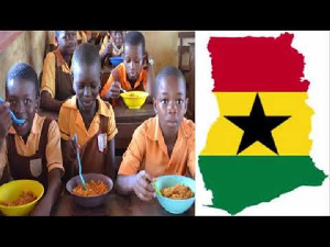 School pupils being fed in school