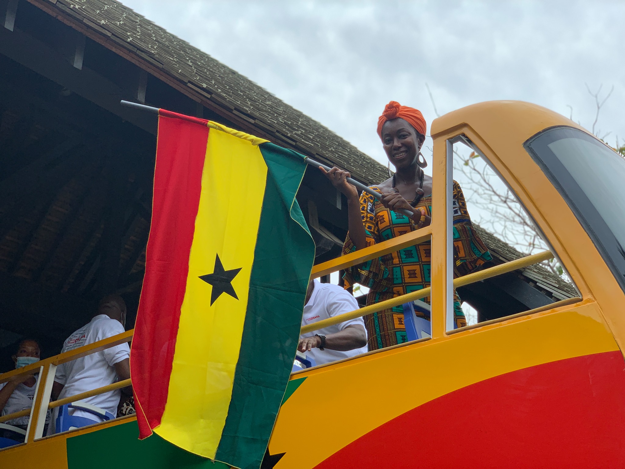 Ghana Tourism Authority outdoors 'Aunty Deede' buses