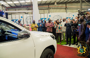 President Nana Addo Dankwa Akufo-Addo at the commissioning of the vehicle plant