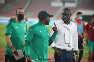 Black Stars coach, CK Akonnor and his assistant, David Duncan