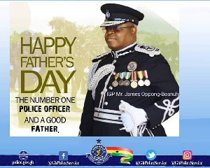 Ghana Police Service made a post celebrating James Oppong-Boanuh on Father's Day