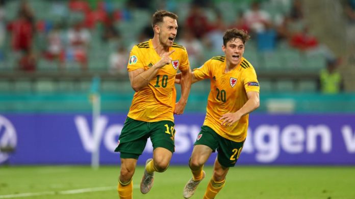 Aaron Ramsey gives Wales the lead Image credit: Getty Images