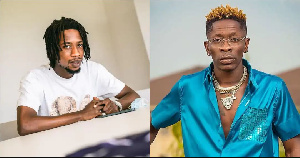 Black Stars midfielder, Majeed Ashimeru and Dancehall artiste, Shatta Wale