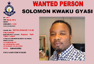 Solomon Kwaku Gyasi is wanted