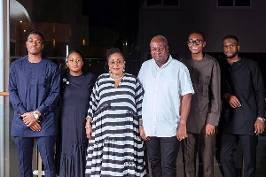 Former President John Dramani Mahama and family