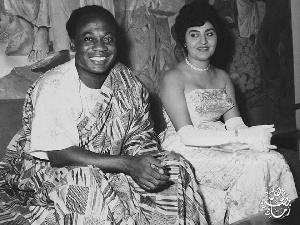 Kwame Nkrumah and his wife Fathia