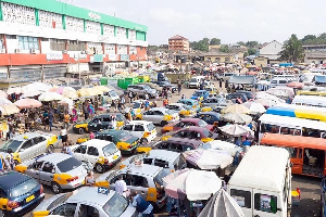 A photograph of the Kaneshie lorry park