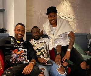 The Ayew brothers went out to party