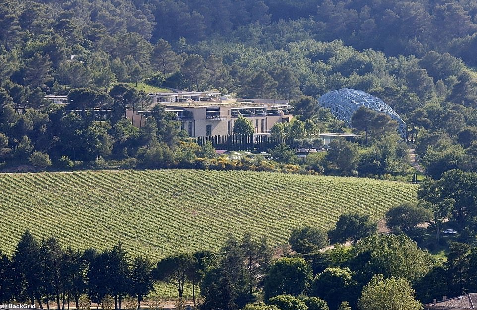 Love nest: The Villa La Coste boutique hotel can be seen above, where the couple are currently staying