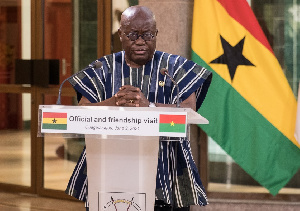 President Nana Addo Dankwa Akufo-Addo  addressing the press conference