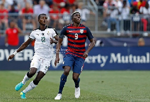 Samuel Sarfo in action for Ghana