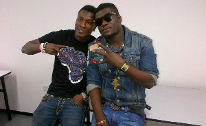 Black Stars striker, Asamoah Gyan and the late Musician Castro