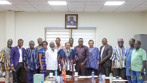 Acting CEO of NDA, Boniface Gambila with other key stakeholders after the meeting