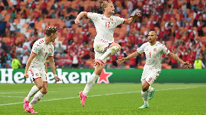 Dolberg struck the opener with an outstanding, curling finish from outside the box