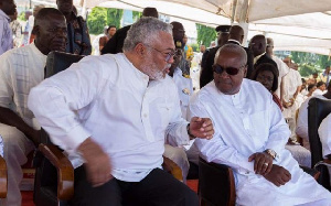 The late JJ Rawlings anf John Mahama