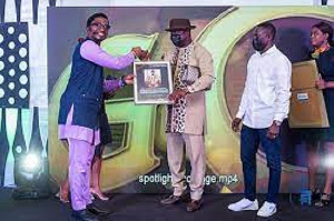 MP Farouk Aliu Mahama receiving his award