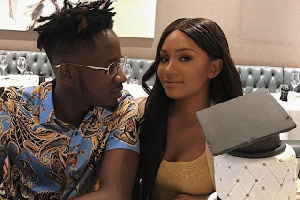 Nigerian musician, Mr. Eazi with his girlfriend, Temi Otedola