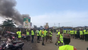 Scrap dealers clashed with police during the exercise