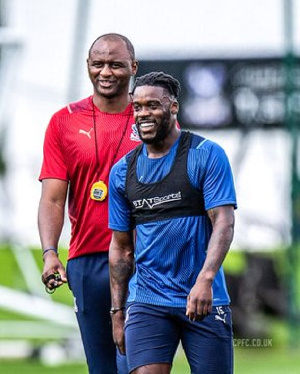 Schlupp with new Palace coach Patrick Vieira