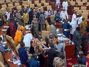 The red armband symbolized their solidarity with victims of military brutalities in Ejura and Wa