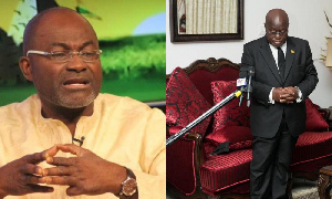 Combination photo of Kennedy Agyapong and president Akufo-Addo