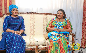 First Lady Rebecca Akufo-Addo (right) with Samira Bawumia