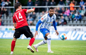 Kevin-Prince Boateng in action for Hertha Berlin