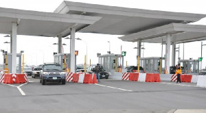 A shot of the Tema Motorway tollbooth