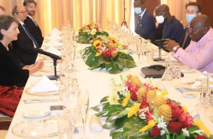 President Akufo-Addo in a meeting with a visiting Swiss delegation