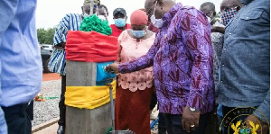 President Akufo-Addo inspecting work on some ongoing projects