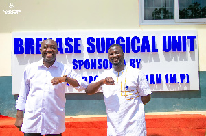 MP Oppong-Nkrumah with Dr. Prince Koranteng Ampaw (right)